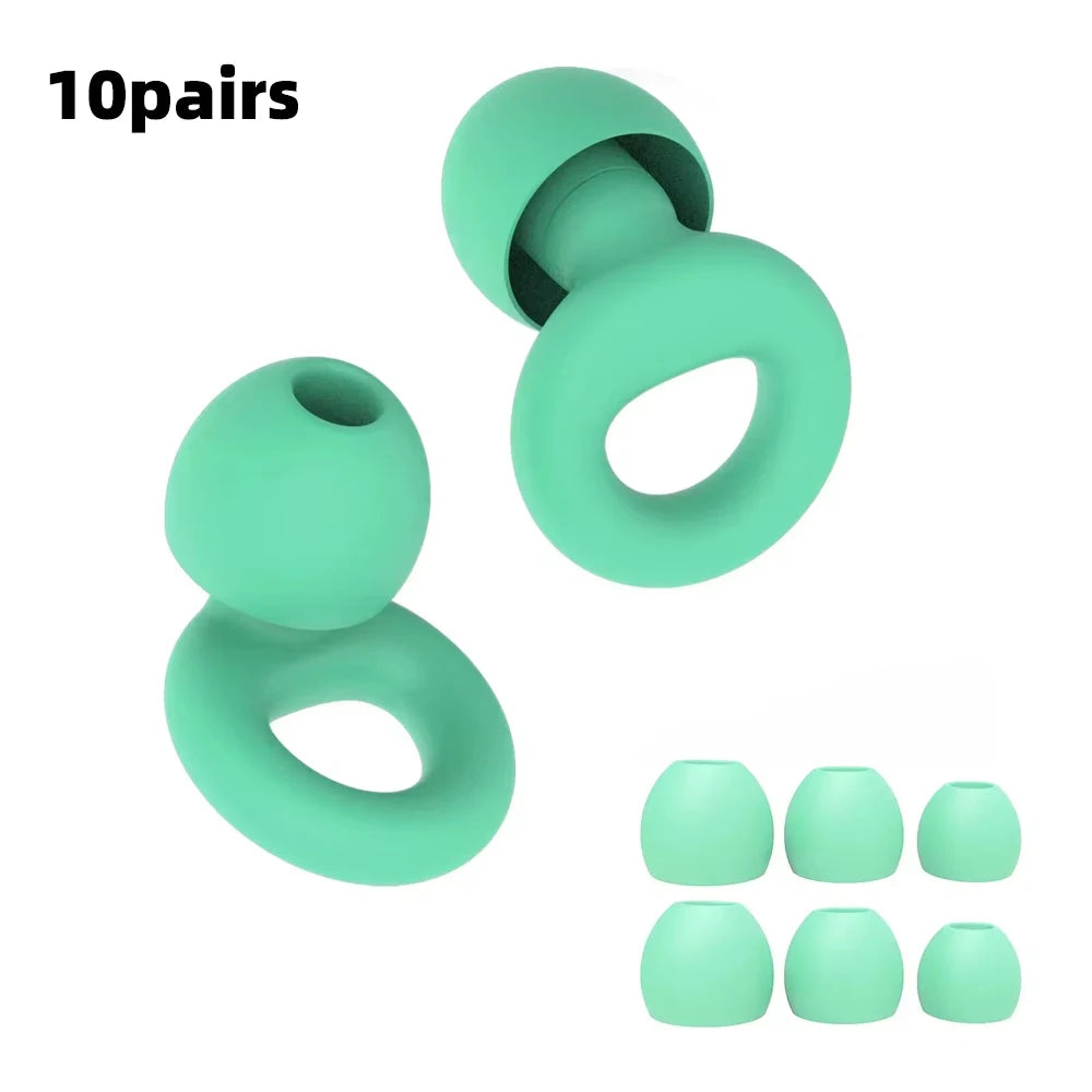 High-Quality Silicone Earplugs for Swimming, Sleeping, and Noise Reduction - Soundproof Design to Minimize Disturbances