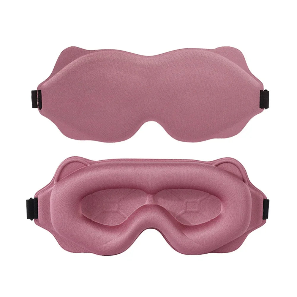 3D Soft Padded Sleep Mask - Light Blocking Eye Shade Blindfold for Restful Sleep