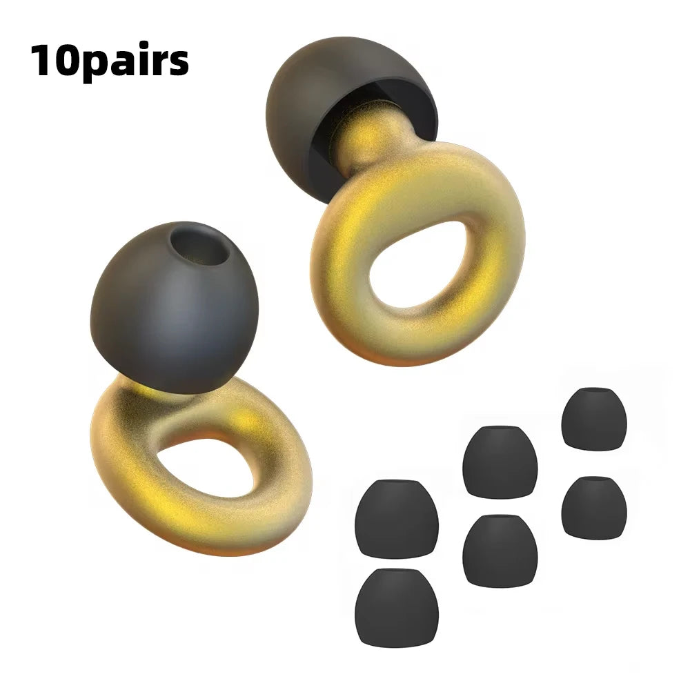 High-Quality Silicone Earplugs for Swimming, Sleeping, and Noise Reduction - Soundproof Design to Minimize Disturbances
