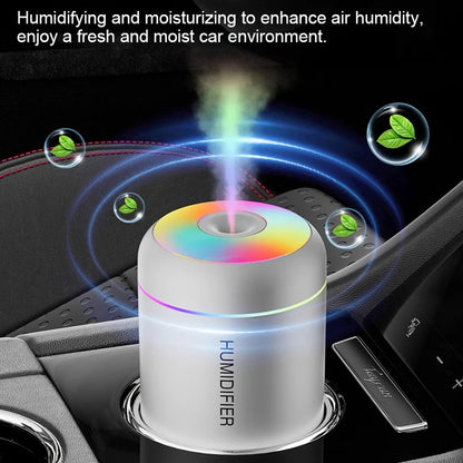 HOMEFISH Mini USB Aroma Diffuser & Humidifier - Essential Oil Purifier with Cool Mist for Home and Bedroom, LED Desktop Humidifier