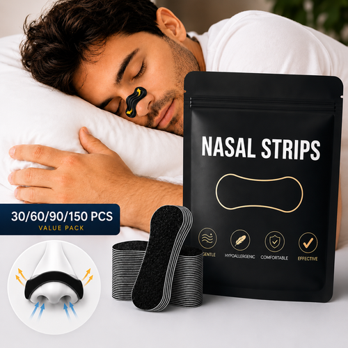 Anti-Snoring Nasal Strips - Breathable Comfort