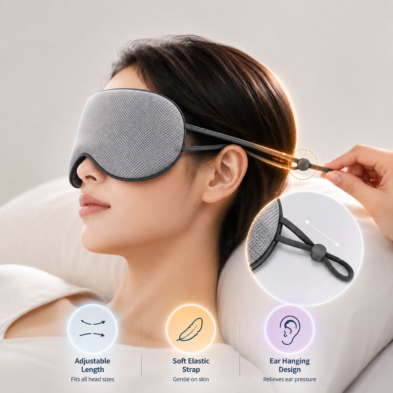 Korean Ice Silk Eye Mask - Warm & Cool Dual-Use